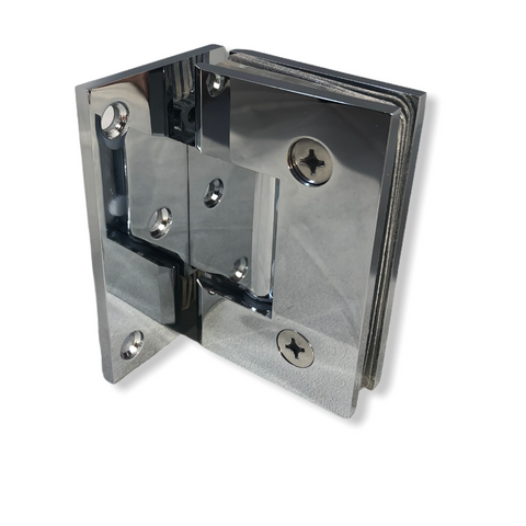 Wall To Glass Shower Hinge Full Plate Off-Center