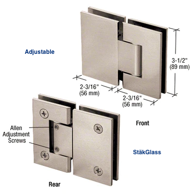 Adjustable 180 Glass to Glass Shower Hinge