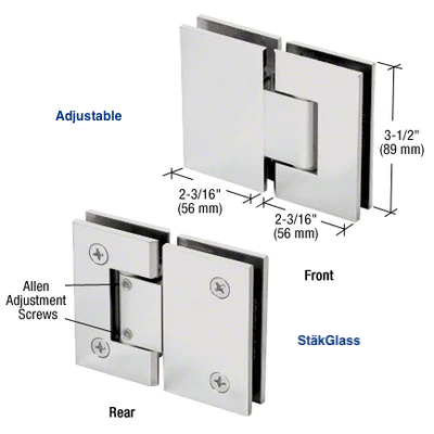 Adjustable 180 Glass to Glass Shower Hinge